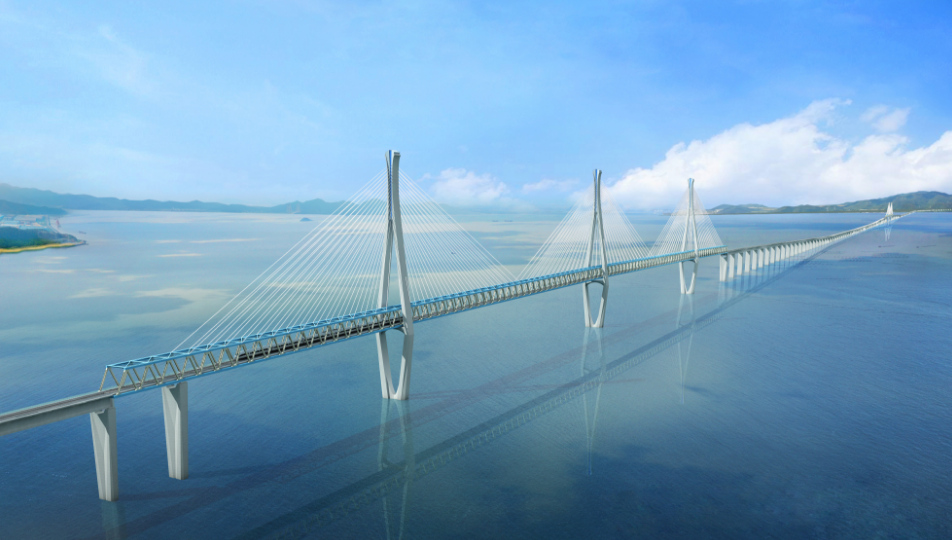 世界最长跨海高速铁路桥海上工程开工！